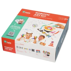 The Twin Science Robotic Art School Kit is a creative kit for students 8+ that combines robotics and art. It includes ten hands-on activities, such as spin art and a Newton disc, and takes about five hours to complete. The kit supports collaborative learning for two students and is compatible with LEGO® elements to enhance the experience.