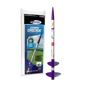 Kit de cohetes STEM Estes Cosmic Cascade – Modelo de cohete de dos etapas para principiantes (hasta 1800 pies)