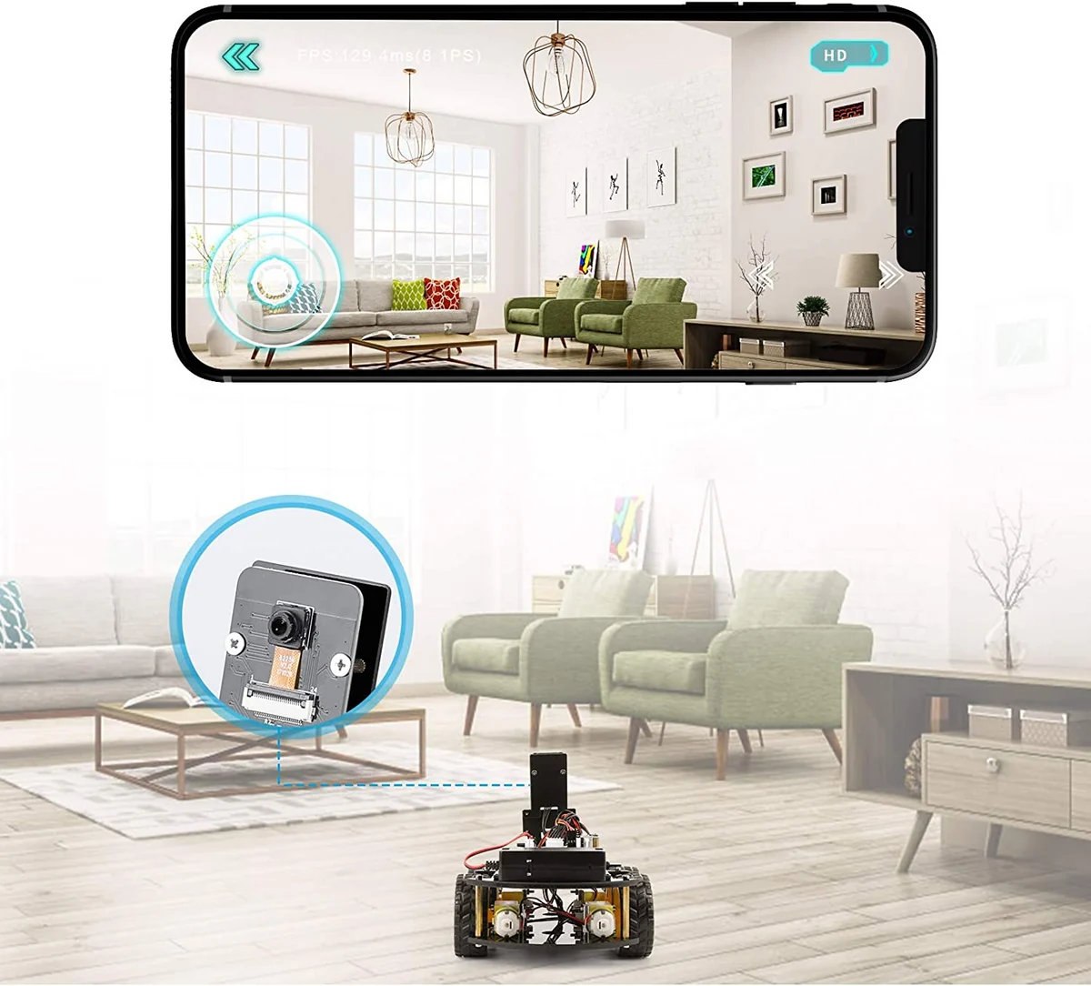 TI-ELEGOO UNO R3 Project Smart Robot Car Kit V4 con UNO R3 - Image 6