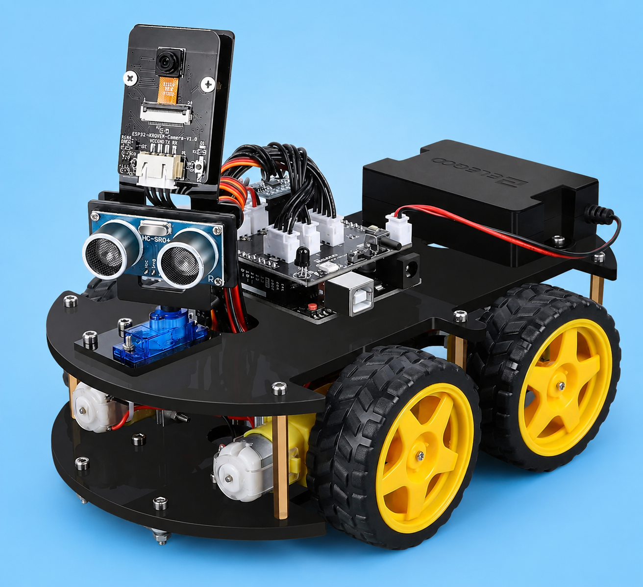 TI-ELEGOO UNO R3 Project Smart Robot Car Kit V4 con UNO R3